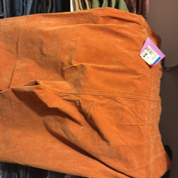 Free People X We The Free Jayde Cord Flare Jeans: Cognac High Rise Corduroy - Picture 3 of 4